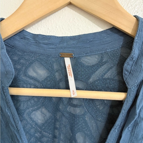 Free People Canyon Rose Hi-Lo Blouse Small - Picture 6 of 8